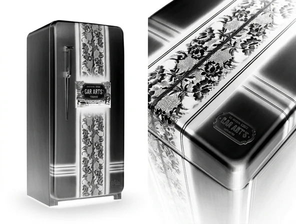 Frigo vintage état d'origine avant up-cycling