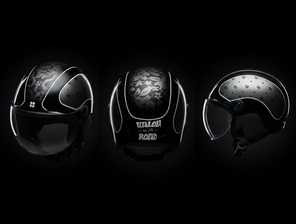 Casque race effet marbre artistique Car Art's