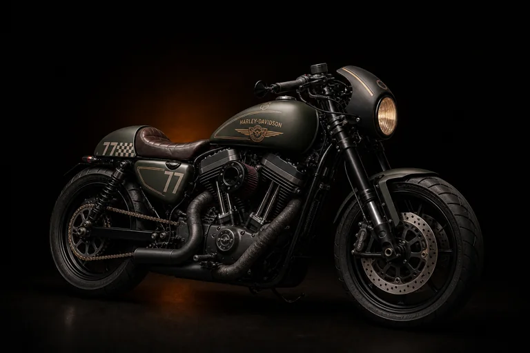 Harley custom café racer carrosserie artistique moto Sud-Ouest — Car Art's