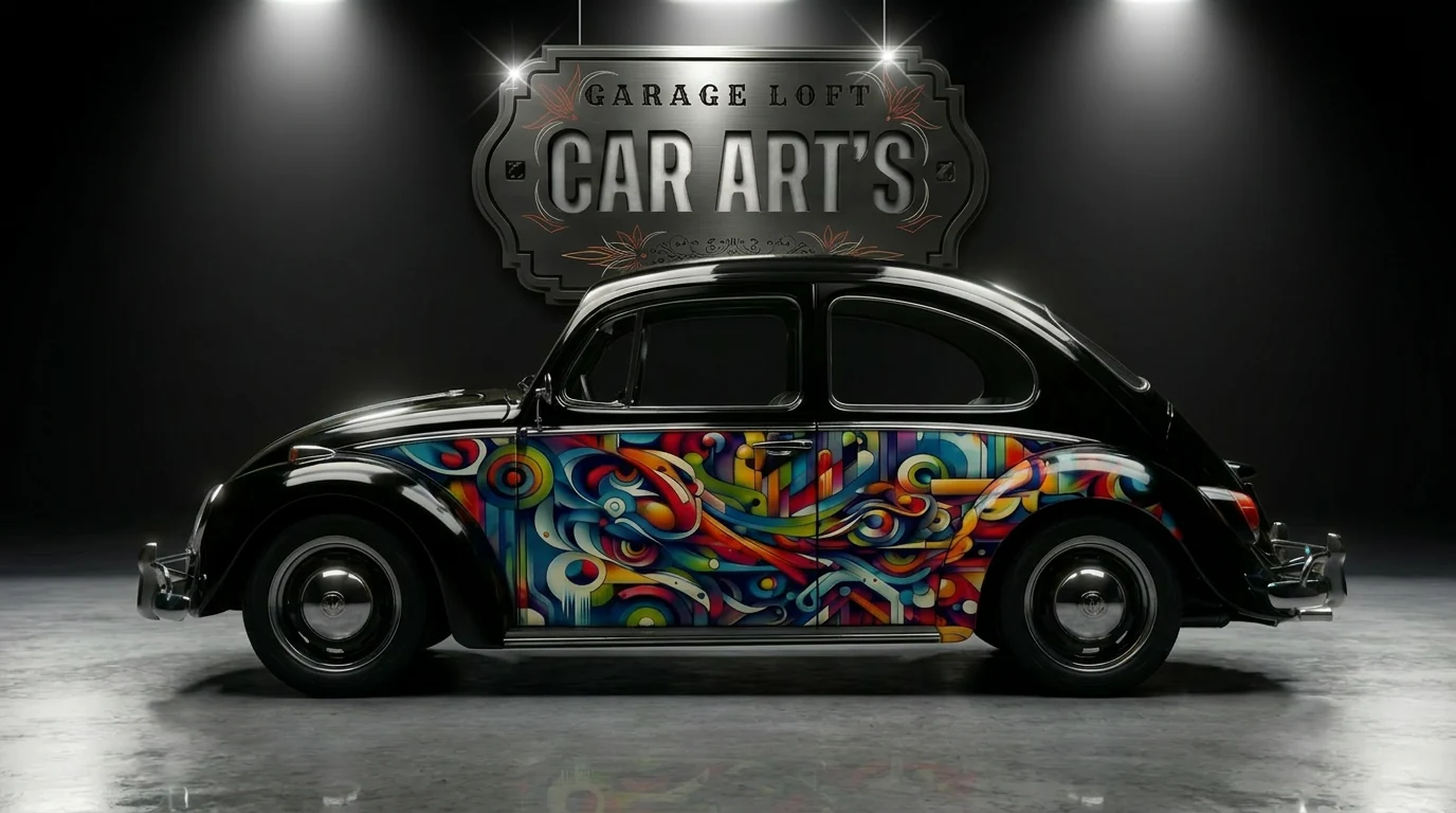Voiture après peinture custom artistique — création Car Art's
